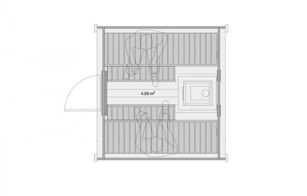 Sauna Pod 2.4m x 2.3m