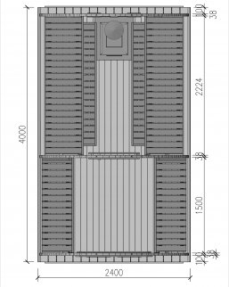 Sauna Pod 2.4m x 4m 