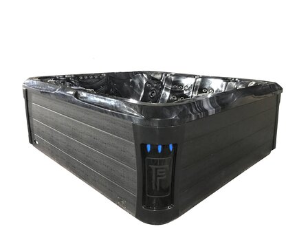 AQUILA Outdoor Spa | 255x233cm | 6-persoons | Cloudy Black + zwart