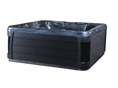 AQUILA Outdoor Spa | 230x230 cm | 5-persoons | Incl. Wifi | Cloudy Black + Zwart