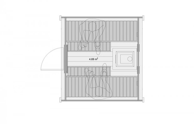 Sauna Pod 2.4m x 2.3m