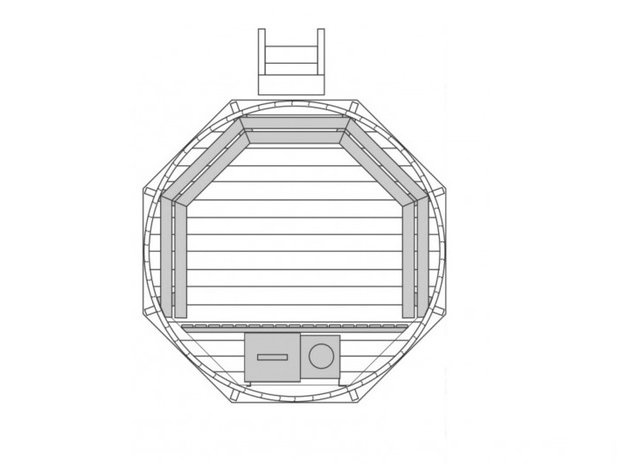 Houten hottub met kachel  | 6-8 personen