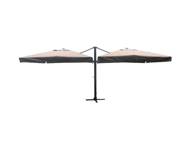 Dubbele zweefparasol | Sandy | 2x 300x400cm