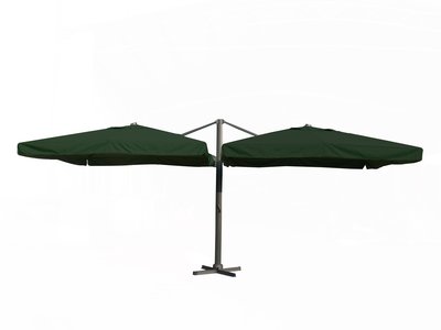 Dubbele zweefparasol | Donkergroen | 2x 300x400cm